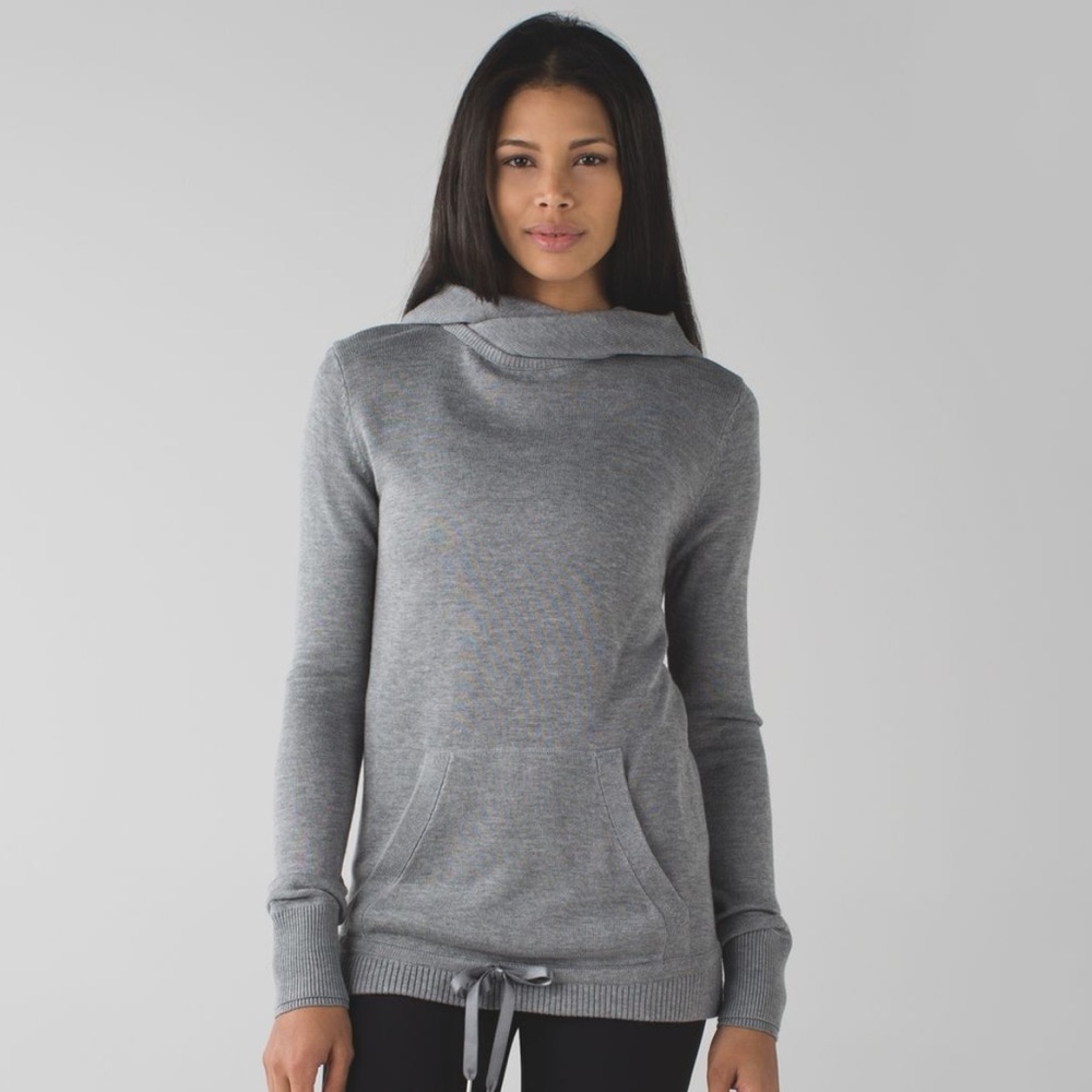 Lululemon Sweet Savasana Pullover Hoodie Gray Cashmere Blend 8
